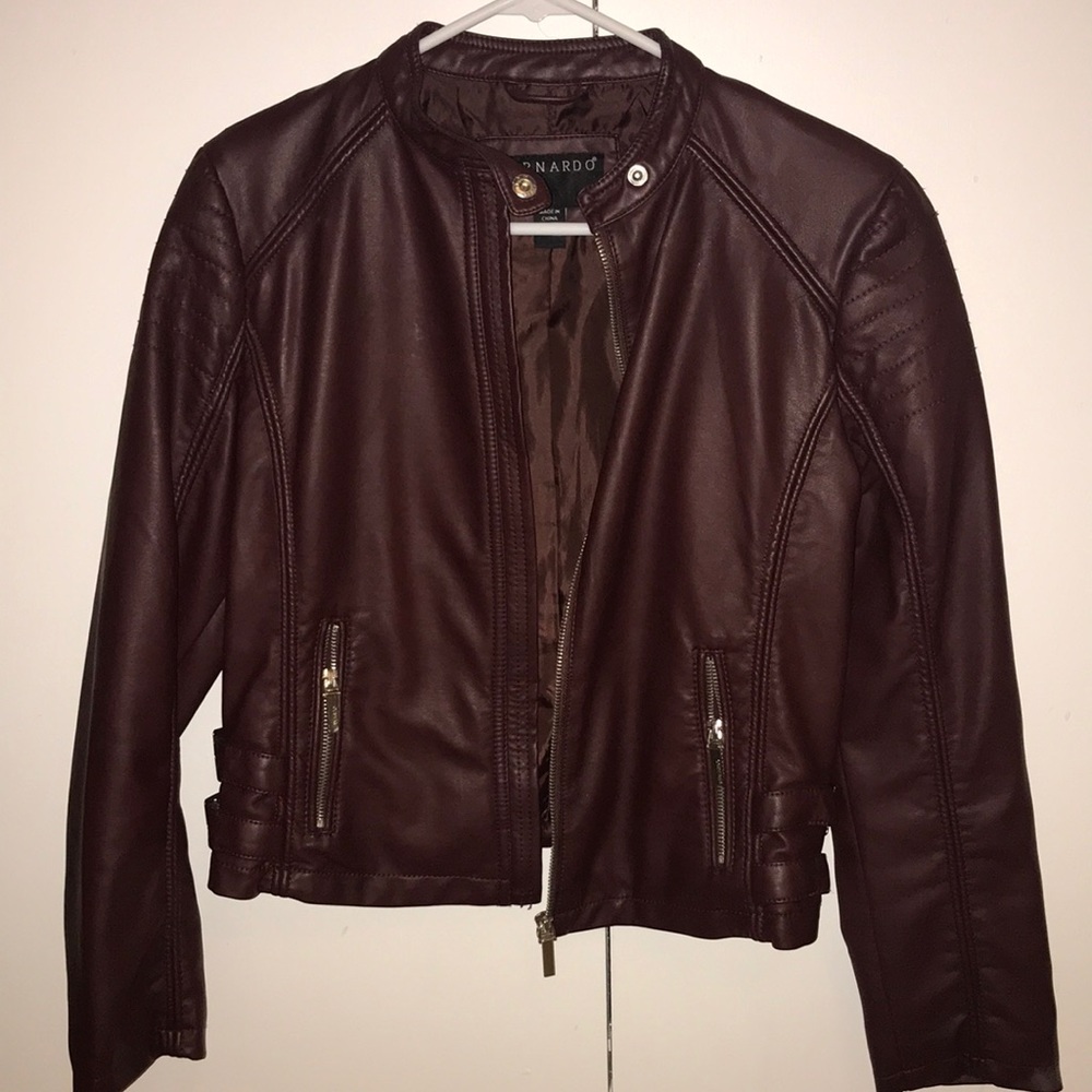 Maroon Leather Jacket